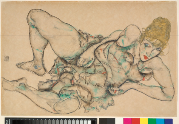 Reclining Woman with Blonde Hair - Image 4