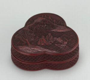 Box Decorated with Two Seated Scholars Conversing
