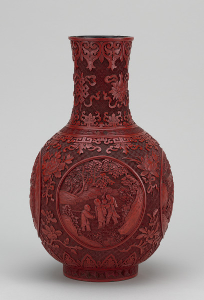 Vase Decorated with Boys at Play and the 'Eight Buddhist Emblems'