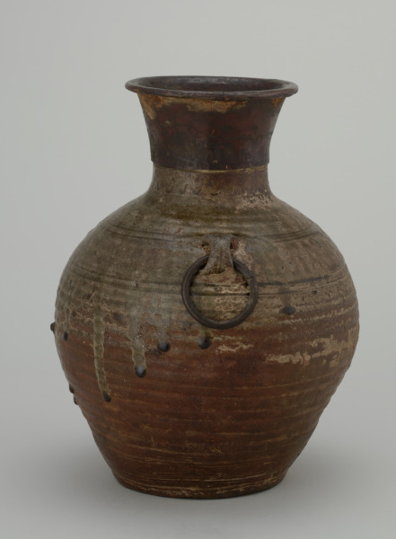 Storage Vessel with Incised Linear Design around Neck - Image 3
