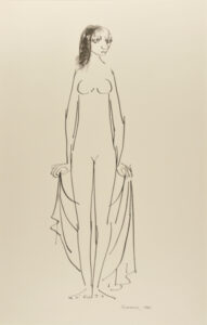 Standing Nude with Drapery