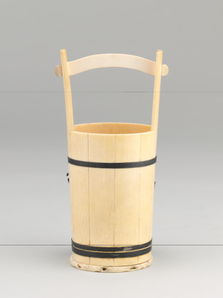 Bucket Decorated with Irises