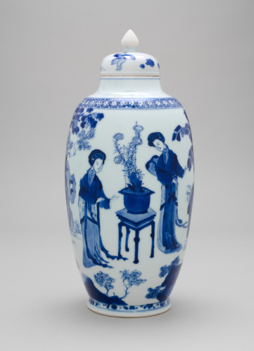 Covered Jar Decorated with Scenes of Women - Image 5