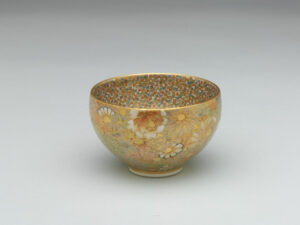 Sake Cup Covered with Flowers