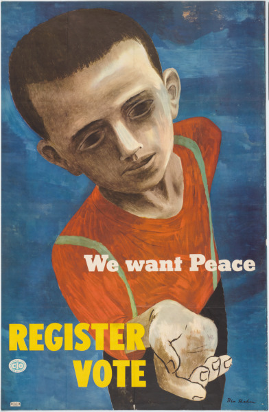 WE WANT PEACE, REGISTER, VOTE