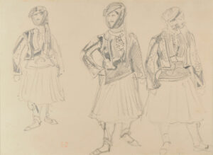 Studies of a Young Greek Soldier (possibly one of the studies for the portrait of Count Palatiano)
