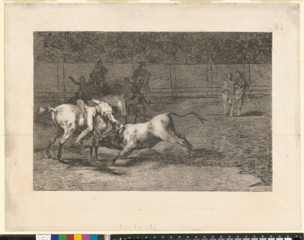 MARIANO CEBALLOS, ALIAS EL INDIO, MATA EL TORO DESDE DU CABALLO (MARIANO CEBALLOS, ALIAS THE INDIAN, KILLS THE BULL FROM HIS HORSE)