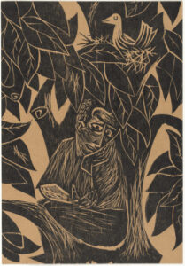 Man and Bird in Landscape