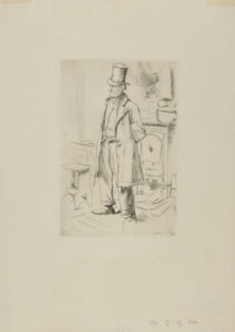 Old Man Standing before a Stove