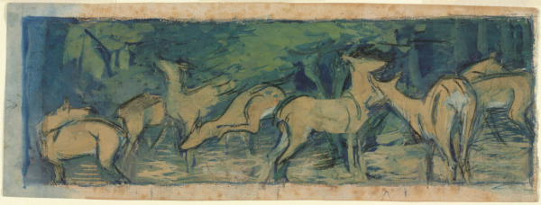 DEER AT THE EDGE OF THE FOREST