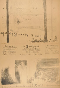 Programme de l’Oeuvre: Lisez la revue blanche (Frères [Brothers], La gardienne [The Guard], Créanciers [Creditors])