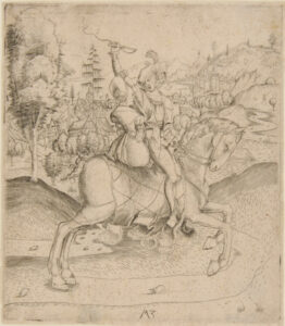 Knight and Lady on Horseback