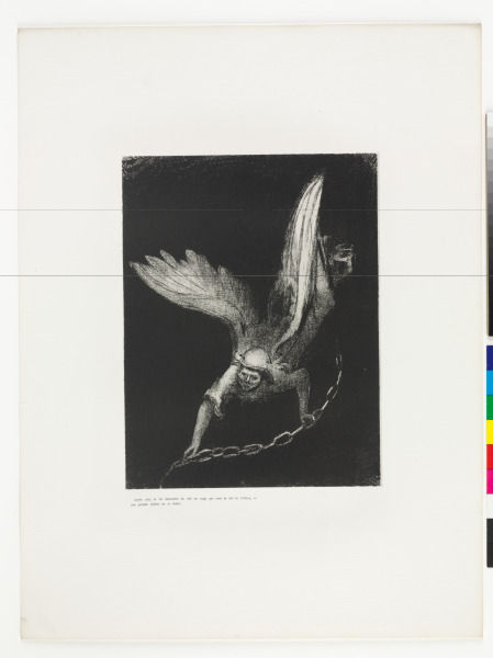 Après cela, je vis descendre du ciel un ange qui avait la clef de l’abîme, et une grante chaîne en sa main - Image 1