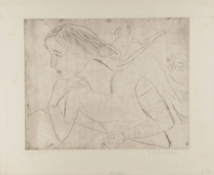 Dodo Leaning on Her Elbow (Dodo mit Aufgestütztem arm)