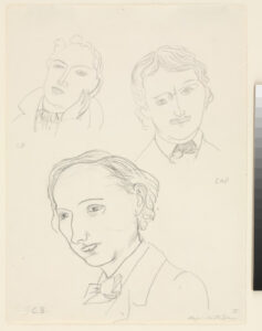 Studies for “Le Tombeau de Charles Baudelaire et Le Tombeau d’Edgar Poe”