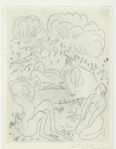 Study for “Nymphs and Faun” (refused etching)