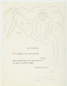 Study for headpiece from “Le Faune” refused etching)