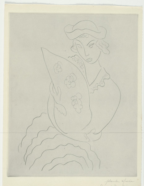 STUDY FOR "FAN BELONGING TO MADAME MALLARMÉ" (REFUSED ETCHING)