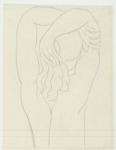 Study for “What silk with balm from advancing days” (refused etching)