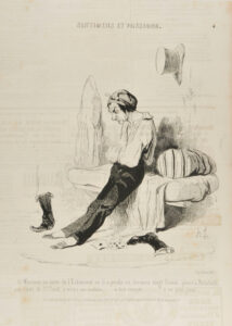 Ce Monsieur, au sortir de l’Estaminet où il a perdu ses derniers vingt francs, pense à Rotschild; aux filets de St-Cloud; à vendre son matelas, …. à tout excepté…… à ne plus jouer.