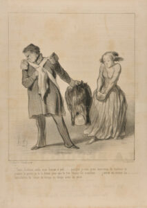 Tiens, Eudoxie, voilà mon bonnet a poil….. puisque je suis privé désormais du bonheur de pouvoir le porter, je te le donne pour que tu t’en fasses un manchon…. j’aurai au moins la consolation de l’avoir de temps en temps sous les yeux!..