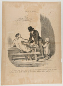 Eh! ben et mon verre.. si je n’ai pas mon verre je dirai à maman que tu as encore été boire avec le grand escogriffe qu’elle t’avait défendu d’aller avec lui!..