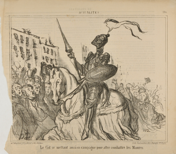 EL CID ALSO TAKES TO THE FIELD TO FIGHT AGAINST THE MOORS