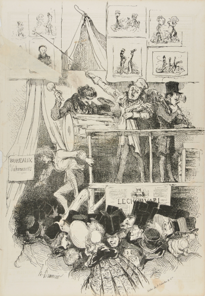 PARADE OF LE CHARIVARI. L'AN 40. 36 FUNNY FANTASIES BY GAVARNI, DAUMIER, GRANDVILLE, MAURISSET