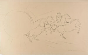 Apollo’s Horses. Preliminary drawing for Joseph Gavorse, ‘The Story of Phaeton, Son of Apollo’