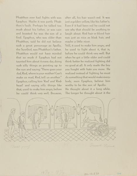 PAGE 15 AND 16 FROM JOSEPH GAVORSE, 'THE STORY OF PHAETON, SON OF APOLLO'