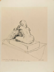 Figure Accroupie. Drawn from Matisse’s bronze. Dedicated to Etta Cone