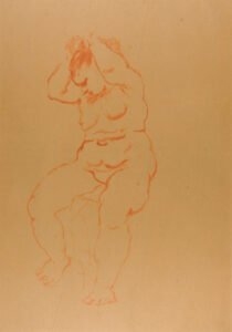 Seated Nude Arranging Her Hair