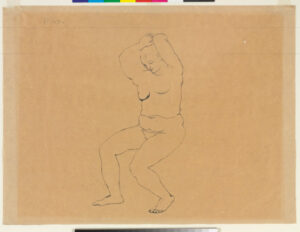 Seated Nude Arranging Her Hair