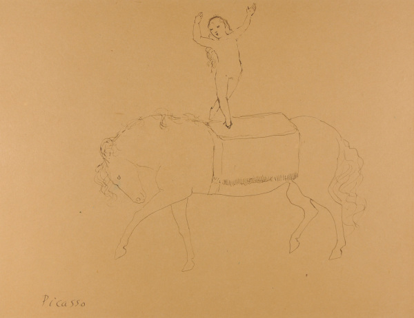 GIRL STANDING ON HORSE