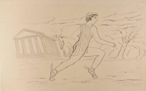 Phaeton in Front of Temple. Preliminary drawing for Joseph Gavorse, ‘The Story of Phaeton, Son of Apollo’