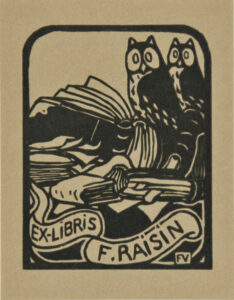 Bookplate for F. Raisin