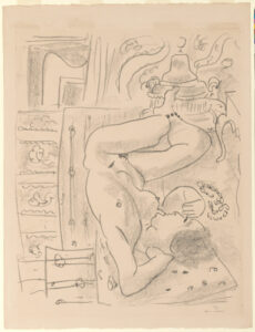 Upside Down Nude with Stove