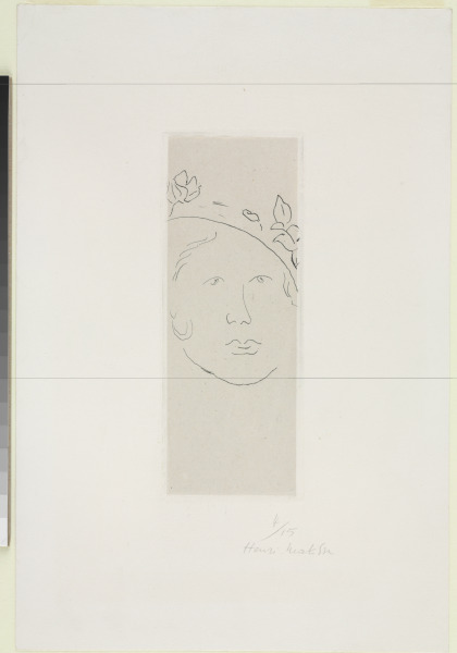 LOULOU, FACE WITH FLOWERED HAT