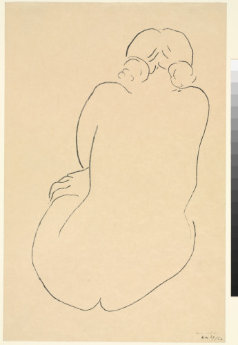SEATED NUDE, VIEWED FROM BEHIND