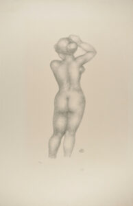 Standing Nude Arranging Hair (Back View)