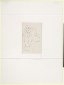Seated Nude, Torso Resting on Knees