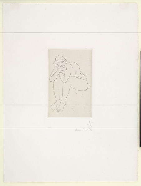 SEATED NUDE, TORSO RESTING ON KNEES