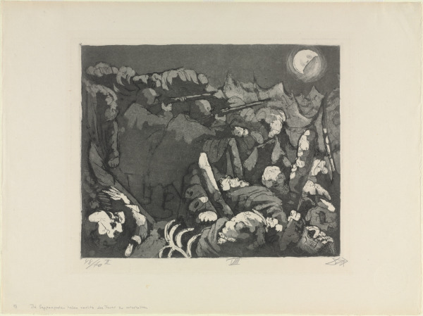 Sappers Have to Keep Up Firing at Night - Image 1