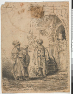 Three Oriental Figures (Jacob and Laban?)