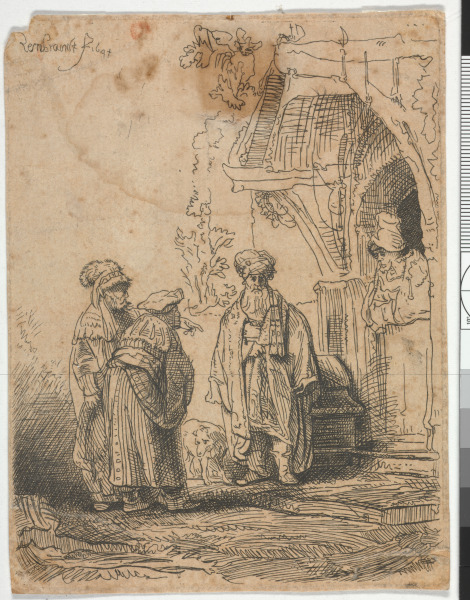 THREE ORIENTAL FIGURES (JACOB AND LABAN?)