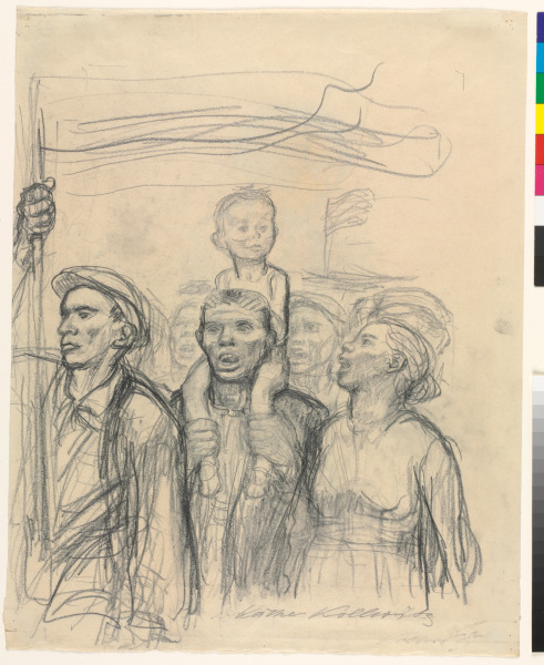 The Demonstration (recto); Figure of a Young Girl (verso)