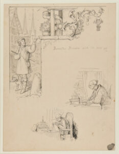 Bemooster Bursche zich’ ich aus.. (Hunter addressing a lady on a balcony)