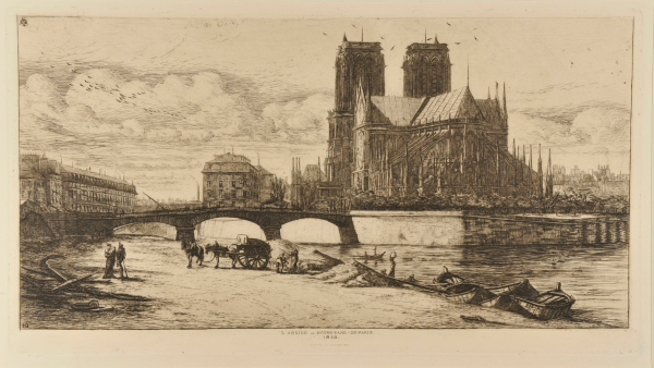 THE APSE OF NOTRE-DAME, PARIS