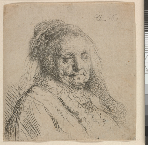 THE ARTIST'S MOTHER, HEAD AND BUST: THREE QUARTERS RIGHT