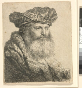 Bearded Man in a Velvet Cap with a Jewel Clasp
